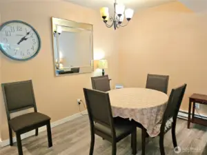 Dining room space can easily fit a large table.