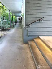 Only 3 steps down to the home level.