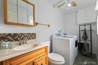 Utility room and half bath