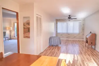 Huge media room with newly installed floorings.