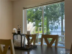 Large Dining Room opens to the Kitchen and Deck.