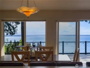 Custom lighting in the Dining Room.
