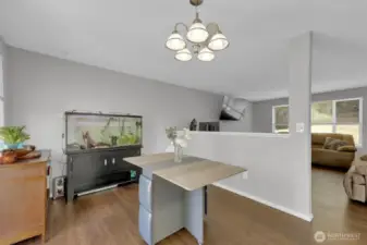 dining room with view of living room.