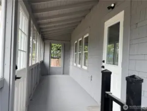 Fully enclosed back porch