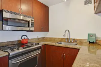 Granite Countertops & Built-in Microwave