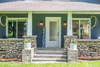 The stone on this front porch was sourced from the property in 1901. Still standing strong!
