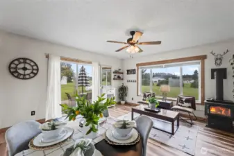 Dining & family room, plus views of the beautiful property