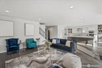 View from grand room to kitchen