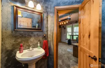 1/2 bath off main floor office