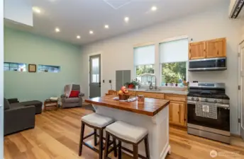 MIL-living area, exterior entrance.