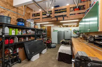 Converted shop in garage, tons of storage
