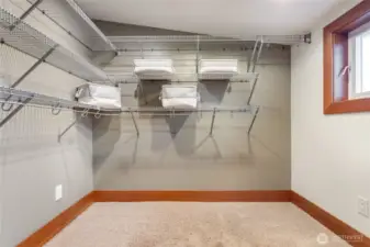 Walk-in closet off primary bathroom