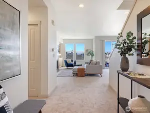 Light filled open space welcomes you when you step into this home.