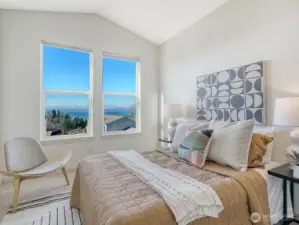 The second bedroom has a full bath adjacent to it.