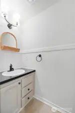 Half bath on the main level.