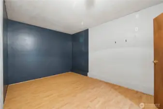 This finished room would make an excellent home theater or game room!