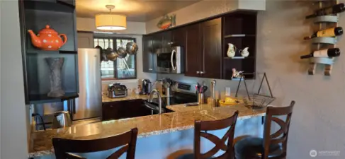 Eating bar view from living room