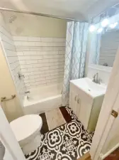 Beautifully tiled bathroom