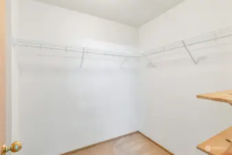 Primary walk-in closet