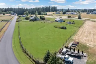 Pastures and Property line is Fence.