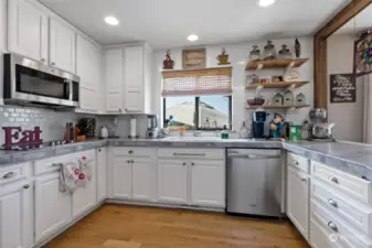 Kitchen looking towards pasture area.