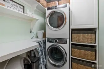 Laundry Room on main floor with lots of storage space