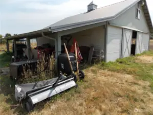 Barn lean-to.