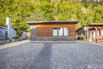 Parking for up to 5 cars in front and along the north side of cottage.
