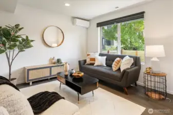Living room with lots of natural light.