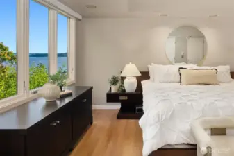 Primary ensuite with side water views
