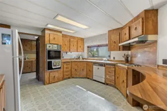 Open kitchen.
