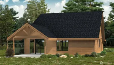 Semi-Custom Williams Rear Exterior - Rendering