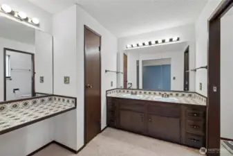 Vanity area of primary bathroom