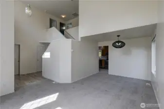 Large living room with Dining area. New carpet throughout
