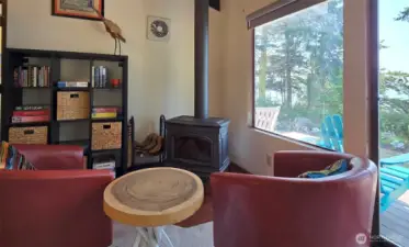 Wood Stove in Guest Area