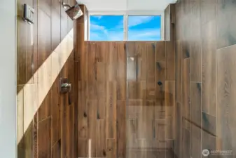 Shower in Primary bathroom