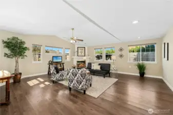 Large family room.  Great for entertaining.