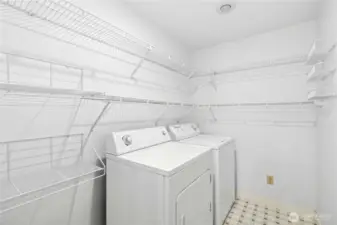 Laundry room with lots of storage.