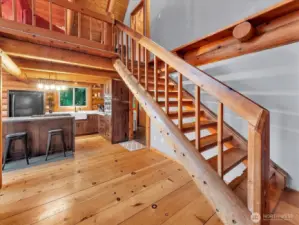 Stairs to loft and bedroom