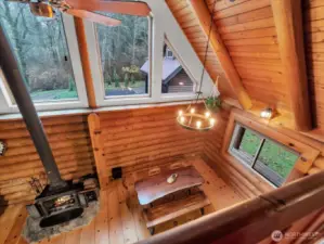 Looking down from Loft