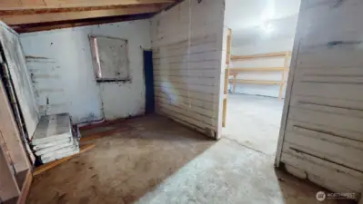 Storage area in workshop building