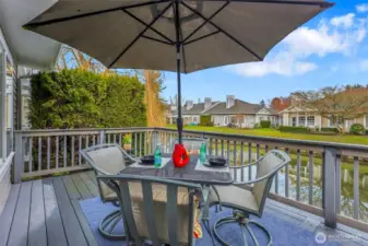 Ruby Lake waterfront deck offers calming nature views