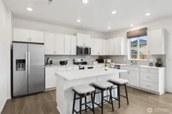 Quartz countertops.   Pictures are for representational purposes only, colors and features may vary.