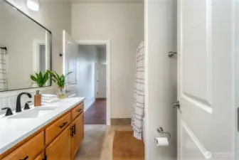 Hall Bathroom with Quartz Countertops