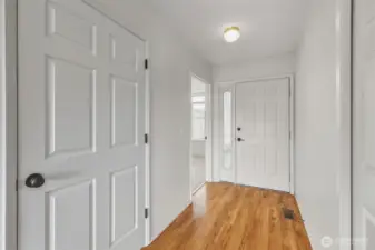 Inside, you will not the laminate floors and wide entry. The 2nd bedroom is just to the left of the entry.