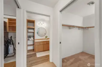 Looking at the full bath and walk-in closet at that primary suite.