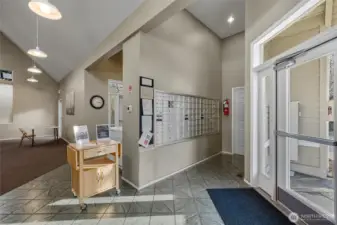 The large Clubhouse has the mailboxes and all the community postings.