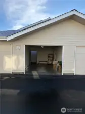 The garage is just to the east of the condo unit and has good storage space.