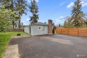 Fully fenced backyard provides lots of privacy!