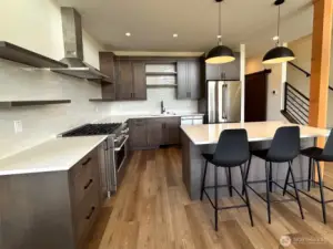 The kitchen in the model home.